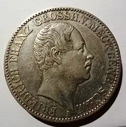 Moneta z wizerunkiem Wielkiego Księcia z 1848