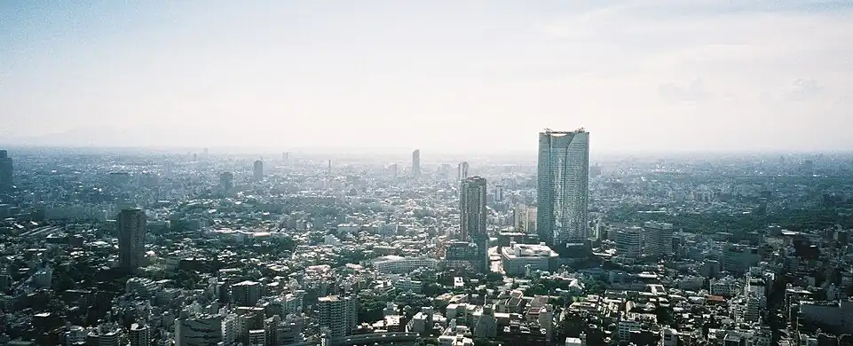 Widok na Roppongi z Tokyo Tower