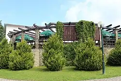 Pergola przy górnej stacji