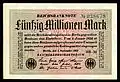 50 milionów marek1 września 1923(= ok. 5 marek z 1914)