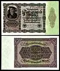 50 000 marek19 listopada 1922(= ok. 20 marek z 1914)