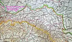 Mapa przebiegu linii kolejowej