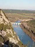 Rzeka Gardon w okolicy Pont du Gard