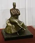 Gaston Lachaise, Kobieta siedząca, model 1918, odlew z brązu na podstawie niklowej 1925