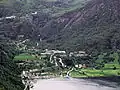 Widok na wieś od strony fjordu