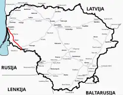 Mapa przebiegu linii kolejowej