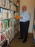 Karl Heinz Schaeffer w Niemieckiej Bibliotece Esperanto (2010)