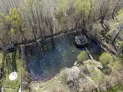 Staw wschodni. Widok z powietrza od północy