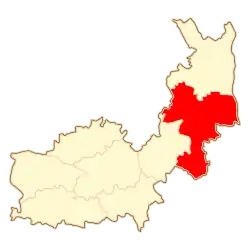 Położenie na mapie powiatu