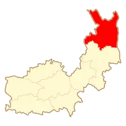 Położenie na mapie powiatu