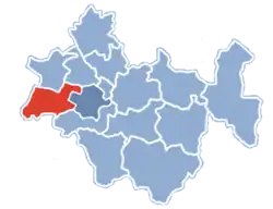 Położenie na mapie powiatu