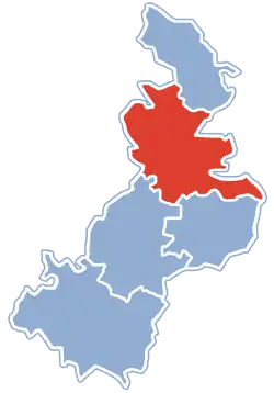 Położenie na mapie powiatu