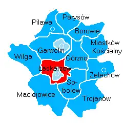 Położenie na mapie powiatu