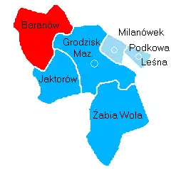 Położenie na mapie powiatu