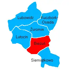 Położenie na mapie powiatu