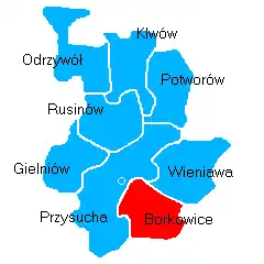 Położenie na mapie powiatu