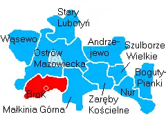 Położenie na mapie powiatu