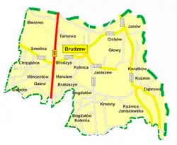Plan gminy Brudzew