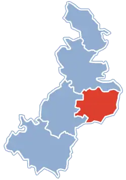 Położenie na mapie powiatu