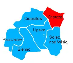 Położenie na mapie powiatu