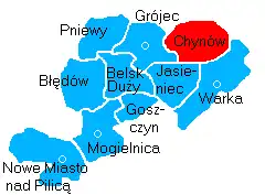 Położenie na mapie powiatu