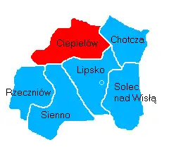 Położenie na mapie powiatu