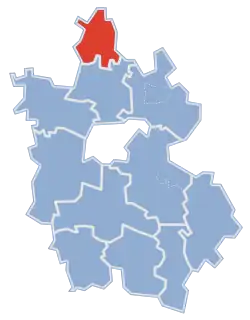 Położenie na mapie powiatu