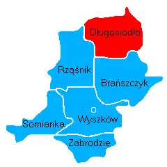 Położenie na mapie powiatu