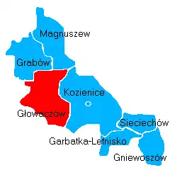 Położenie na mapie powiatu