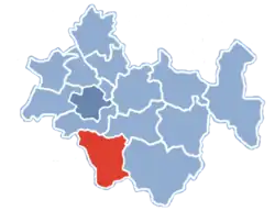 Położenie na mapie powiatu