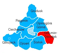 Położenie na mapie powiatu