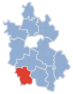 Położenie na mapie powiatu