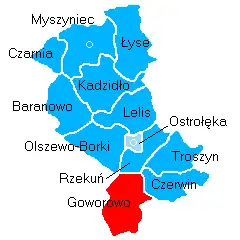 Położenie na mapie powiatu