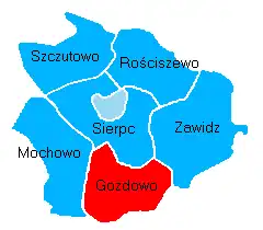 Położenie na mapie powiatu