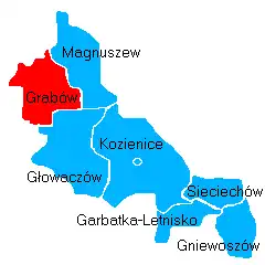 Położenie na mapie powiatu