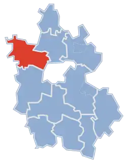 Położenie na mapie powiatu