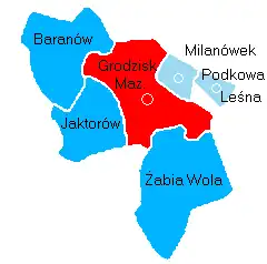 Położenie na mapie powiatu