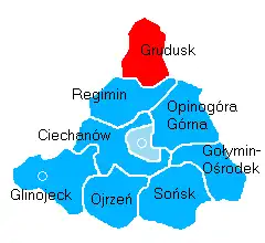 Położenie na mapie powiatu