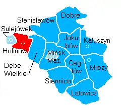 Położenie na mapie powiatu