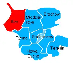 Położenie na mapie powiatu