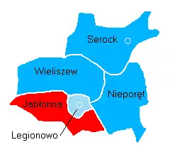 Położenie na mapie powiatu