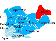 Położenie na mapie powiatu