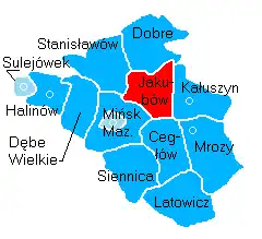 Położenie na mapie powiatu