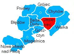 Położenie na mapie powiatu