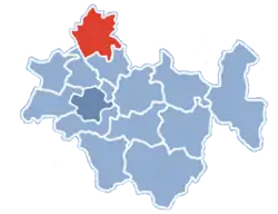 Położenie na mapie powiatu