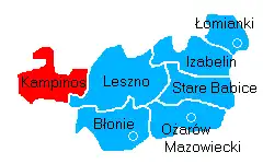 Położenie na mapie powiatu