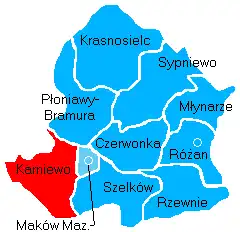 Położenie na mapie powiatu