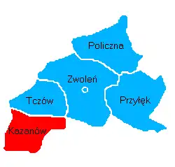 Położenie na mapie powiatu