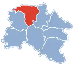 Położenie na mapie powiatu