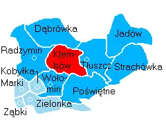 Położenie na mapie powiatu